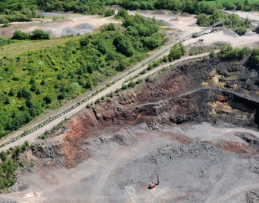 Mineralien Vulkaneifel im Abbaugebiet