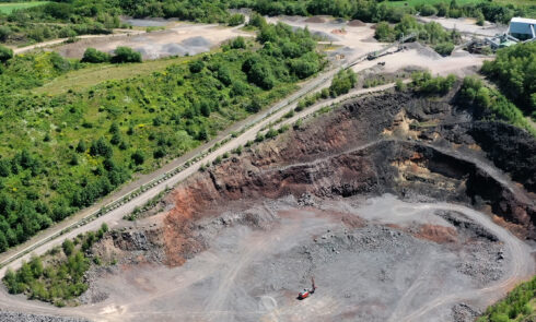 Mineralien Vulkaneifel im Abbaugebiet